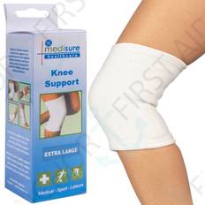 Medisure Extra large white knee support bandage elastic leg thigh calf compression cotton