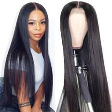 Mengkai Inch HD Lace Front Wigs Human Hair Pre Plucked Straight Lace Human Hair Wigs Straight 4x4 Virgin