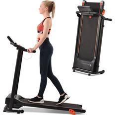 Cardio Machines Merax Folding Treadmill Merax 1.5HP Treadmill with incline Compact Mini Treadmill Walking Pad Workout Equipment Small Treadmill with Large Running Area Walking Jogging for Home Office