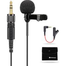 Microphones Relacart RELACART 3.5 mm TRS/TRRS 4 Feet Mini Lavalier Lapel Microphone, Professional Omnidirectional Easy Clip-on Condenser Recording Mic, Compatible with DSLR, Camera, Camcorder, Smartphone, LM-P01