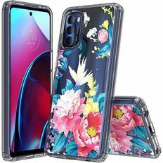 Mobile Phone Accessories HD Accessory Tough Shield Snap-on Transparent Case for Motorola Moto G Stylus 5G 2022 Floral Garden