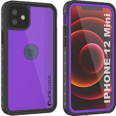 Apple iPhone 12 mini Waterproof Cases iPhone 12 Mini Waterproof IP68 Case Punkcase [Purple] [StudStar Series] [Slim Fit] [Dirtproof]