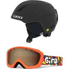 Ski Helmets Giro Giro Launch MIPS Combo Pack Snow Ski Helmet w/Matching Goggles Matte Black/Jelly 48.5-52cm