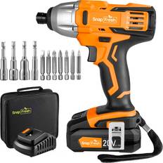 Impact Driver Screwdrivers SnapFresh 20V 1/4” Cordless (1x2.0Ah)