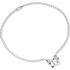 L Fotlänkar Jane Kønig Butterfly Anklet Chain Silver Sterling 925 270