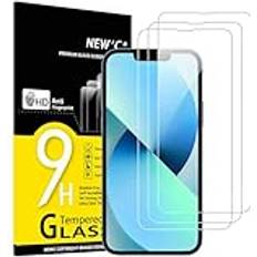 New'C NEW'C 3 pack, Skärmskydd Med iPhone 13 Mini 5,4" – Härdat Glas HD klar 9H hårdhet bubbelfritt