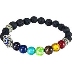 Chakraarmband med Hand of Fatima-detalj