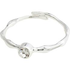 Lulu Crystal Stack Ring Silver Plated - Silver