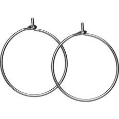 Smycken Panduro Örhänge creoler Ø20 mm – mässing pläterad med 925 sterling silver, par