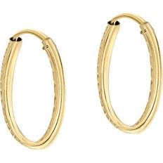 Our Legacy Smycken Our Legacy Örhängen 9k guld mönstrade hoops 15 mm
