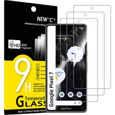 New'C NEW'C [3-pack] Designad för Google Pixel 7 skärmskydd härdat glas, fodralvänligt ultrabeständigt