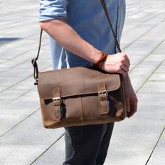 Brun Messenger Lædertaske