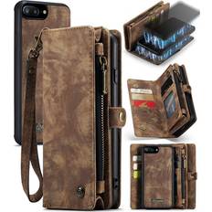 CaseMe Mobiletuier CaseMe 2-in-1 iPhone 7 Plus iPhone 8 Plus Pung Brun