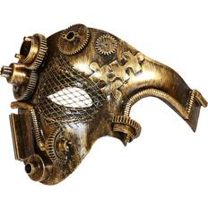 Gold Head Masks Horror-Shop Steampunk Phantom Maske für Gothic Events