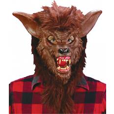 Other Film & TV Facemasks Werwolfmaske Braun mit realistischen Zähnen Halloween Wolfsmaske