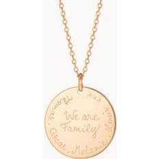 Beige Necklaces Merci Maman Personalised We Are Family Necklace