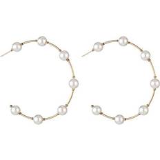 Everneed Kenya hoop pearl earrings