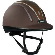 Rideutstyr Horze Pacific Defenze Adjustable Riding Helmet Brown/Brown L-XL Women