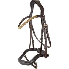 Horze Highbury Anatomische Trense mit Kristall-Stirnriemen Dark Brown