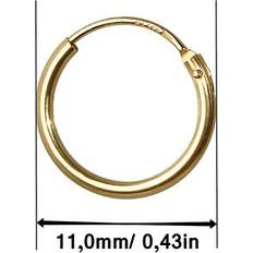 NKlaus Gold Single Men's Folding Creole Earring
