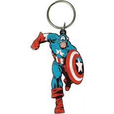 Marvel Marvel captain America Captain America Rubber Keychain Keyring Retro captain america rubber