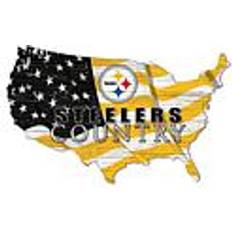 Fan Creations Football Fan Shop Pittsburgh Steelers USA Shape Flag Cutout