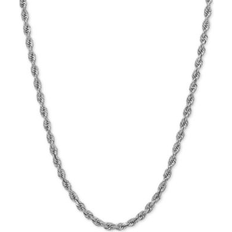 Macy's White Gold Necklaces Macy's 14k White Gold Diamond-Cut Rope Chain 22" Necklace 2-1/2mm White Gold White Gold