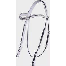 White Bridles QHP Luxury Riding Bridle - Blanc