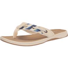 Laced Flip-Flops Sperry Women's Seafish Flip-Flop, Ivory tie dye