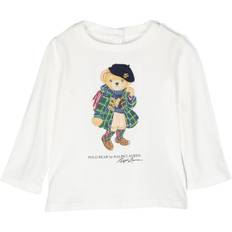 Ralph Lauren 18-24M Tops Ralph Lauren Baby Teddy Bear Motif Cotton T-shirt- White