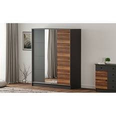 EVUHOME MILANO Mirrored Sliding Door Wardrobe