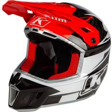Klim Motorcycle Helmets Klim F3 Carbon Pro Helmet - Black/White/Red