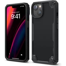 Elago Armor for iPhone 14 Case 6.1 Inch US Military Grade Drop Protection Heavy-Duty Protective Carbon Fiber Texture Tough Rugged Design [Black]