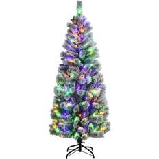 Costway Pre-Lit Hinged with Remote Control Lights-6' Christmas Tree