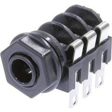 Neutrik NMJ6HC-S 6.35 audio jack Socket, pins num: 3 Black