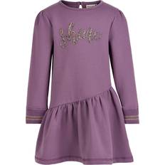 Minymo Girl's Long Sleeve Dress - Grape Jam