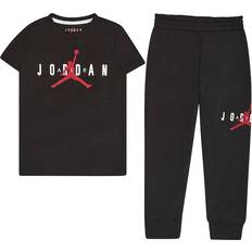 Resirkulerte materialer Andre sett Nike Little Kid's Jordan Jumpman Sustainable Pants Set - Black (85B909-023)