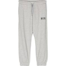 Diesel Logo Print Cotton Track Pants - Grey