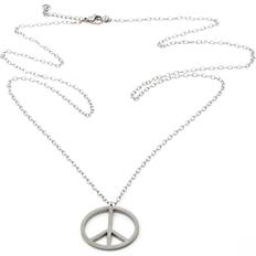 Seven/East – Big Peace Långt Halsband, Silver