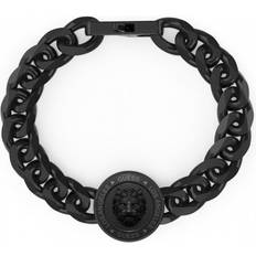 Men - Rhodium Bracelets Guess Mens Gunmetal 21mm Lion Coin Bracelet UMB01314GML