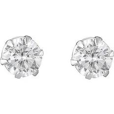 Freemans Sterling Silver 3mm Cubic Zirconia Stud Earrings