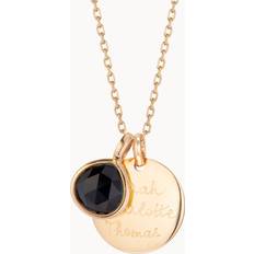 Gris Colliers Merci Maman Collier personnalisé Pierre fine Onyx Noir