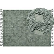 Beliani Cotton Area Rug KARS Green cm