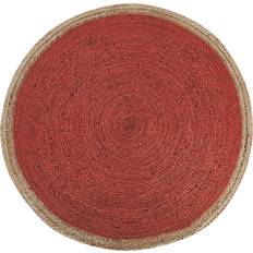 Carpets & Rugs Beliani Round Jute Area Orange cm