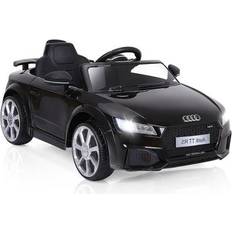 Costway 12V Kids Electric Ride on Car with Remote Control and Music Function-Black