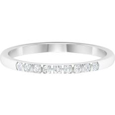 Rosec Jewels Bar Set Moissanite Stackable Ring Enhancer 925 Sterling Silver 12.00