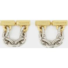 Rabanne Silver & Gold Chain Link Earrings M042 Silver Gold UNI