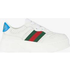 Gucci Trainers Gucci Leather Webbed Trainers Juniors - White