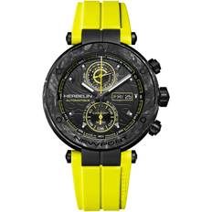 Michel Herbelin Men Wrist Watches Michel Herbelin Newport Carbon Titanium Automatic 46.5mm Black Yellow