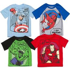 Marvel Children's Clothing Marvel Marvel Avengers Captain America Iron Man Spiderman Hulk Little Boys Pack T-Shirt